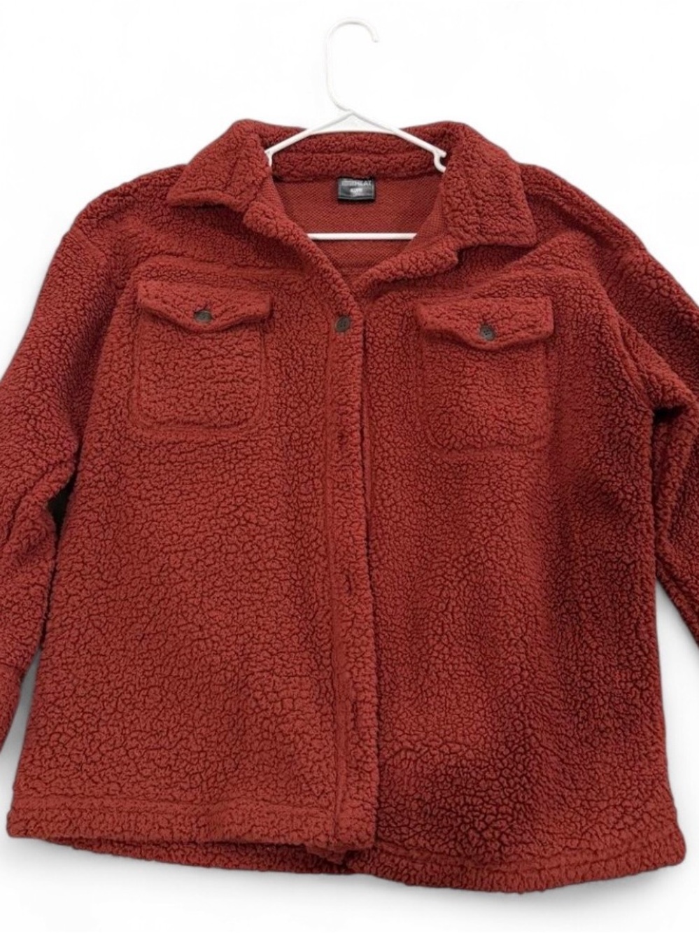 32 Degrees Rust Sherpa Button-Up Jacket